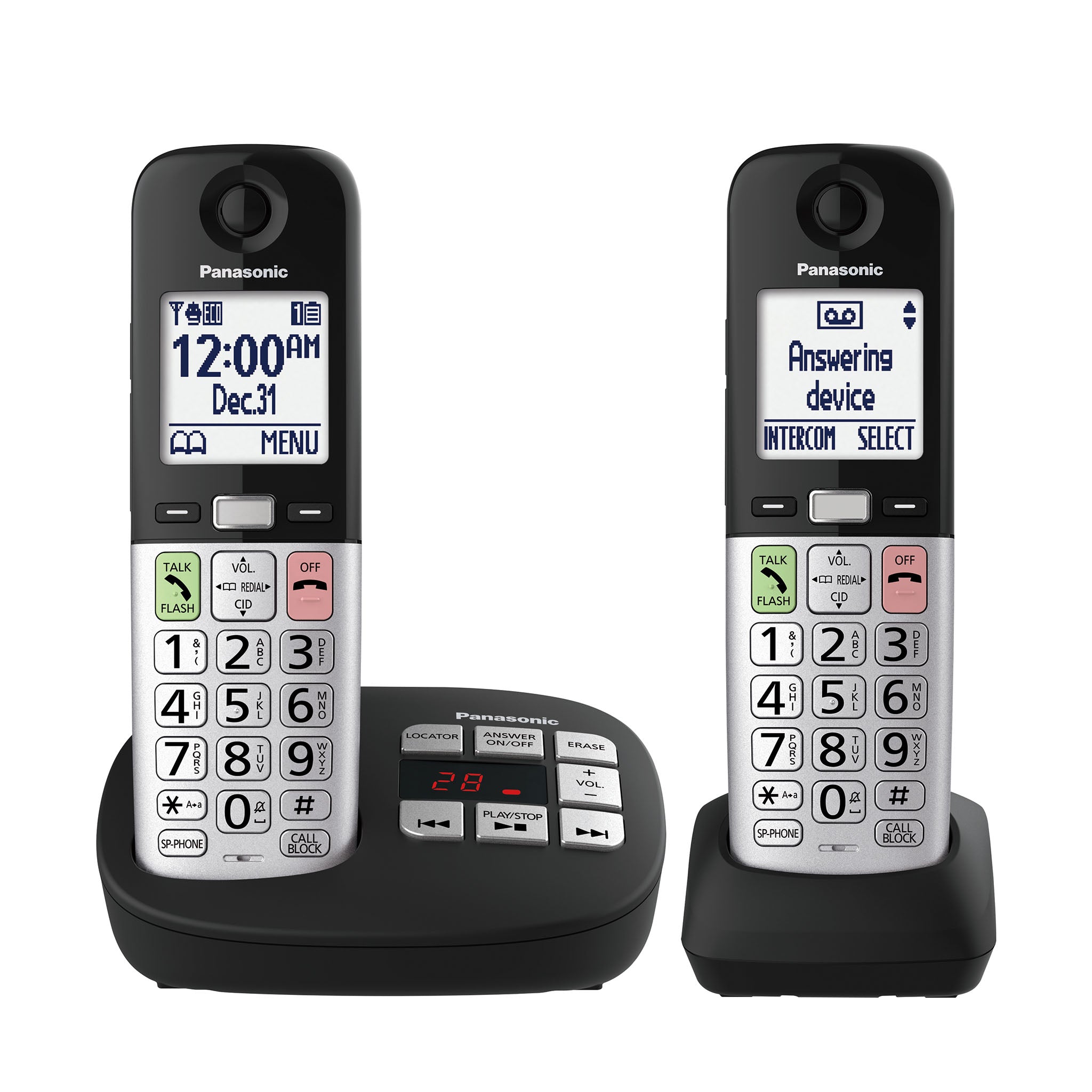 Easy-to-Use Cordless Phone with Flashlight and Quick-Touch Dialing - KX-TGU4 Series
