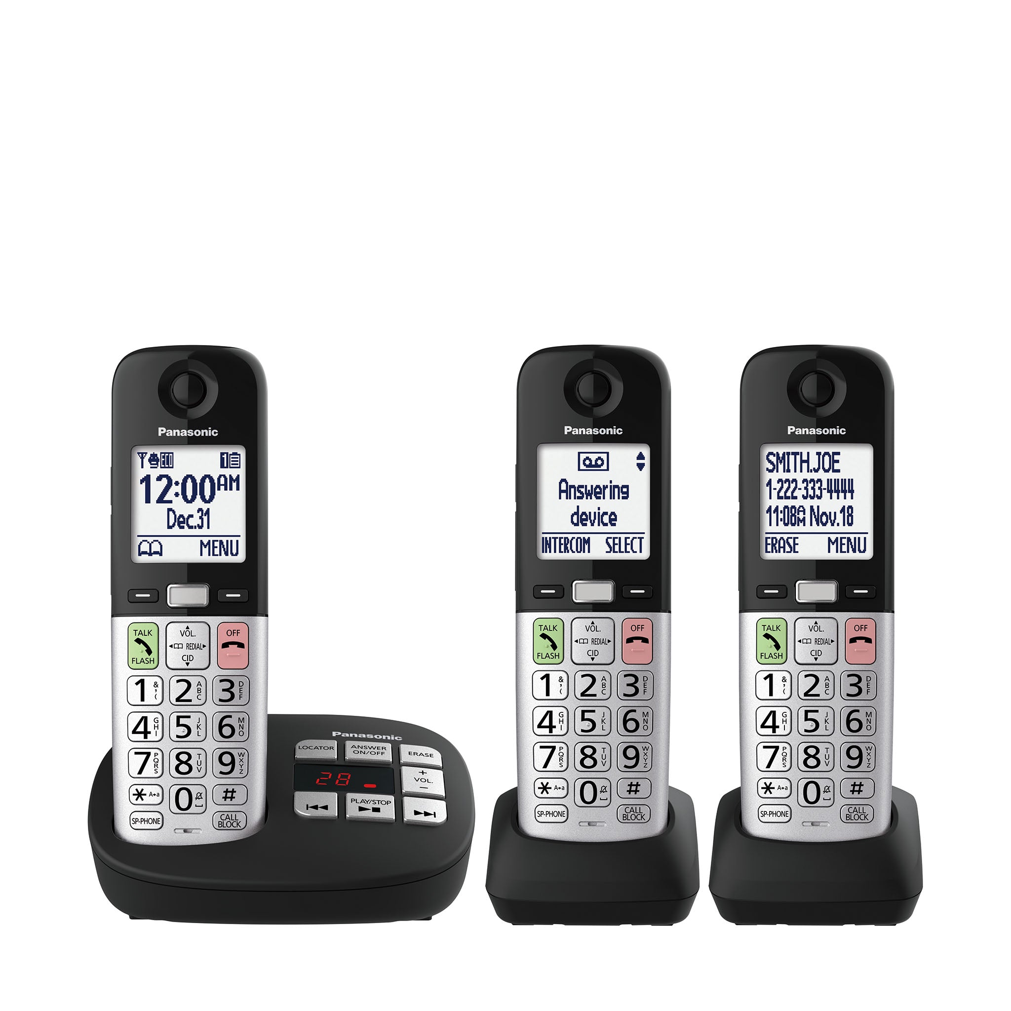 Easy-to-Use Cordless Phone with Flashlight and Quick-Touch Dialing - KX-TGU4 Series
