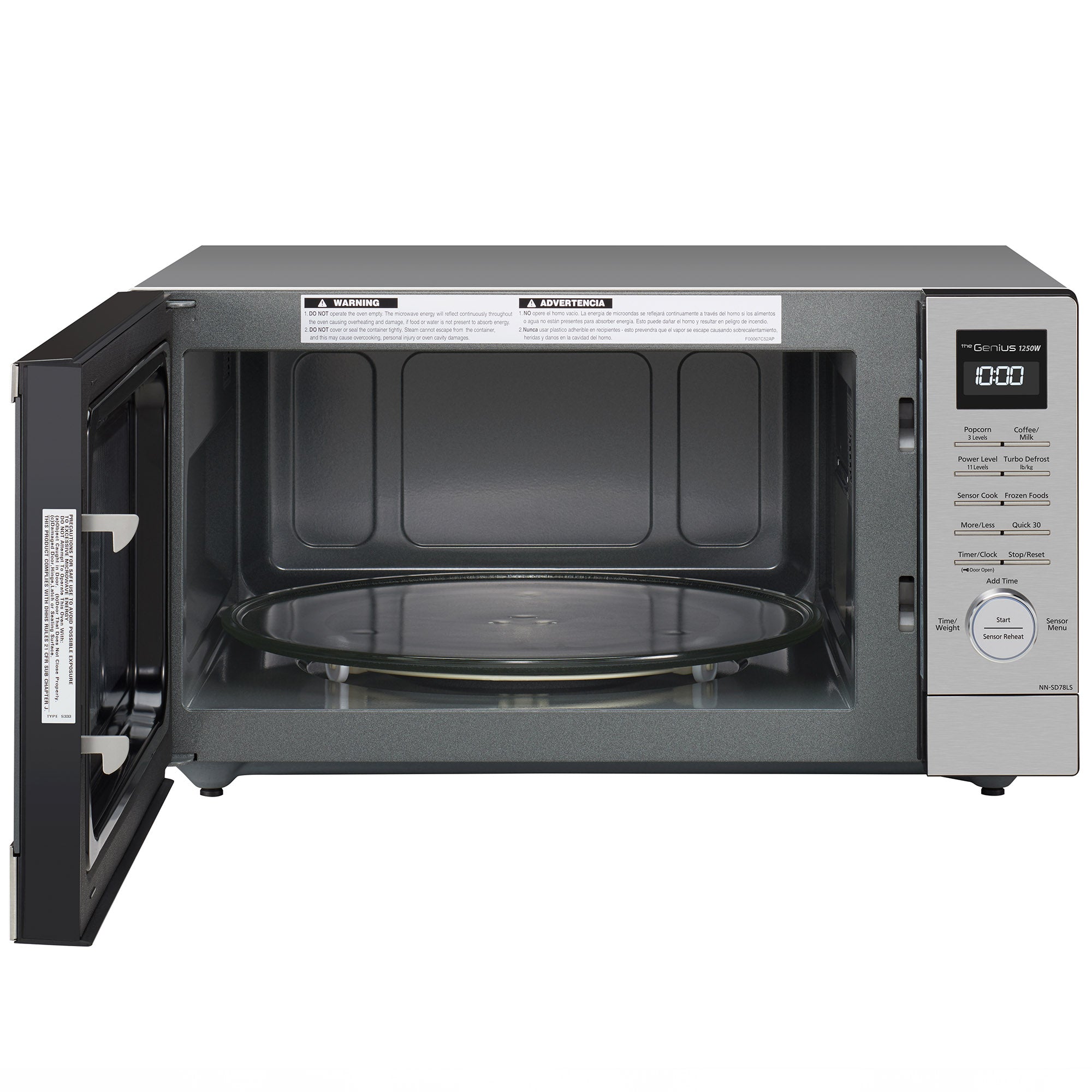 1.6 cu.ft. Cyclonic Wave Inverter Microwave, 1250W - NN-SD78LS