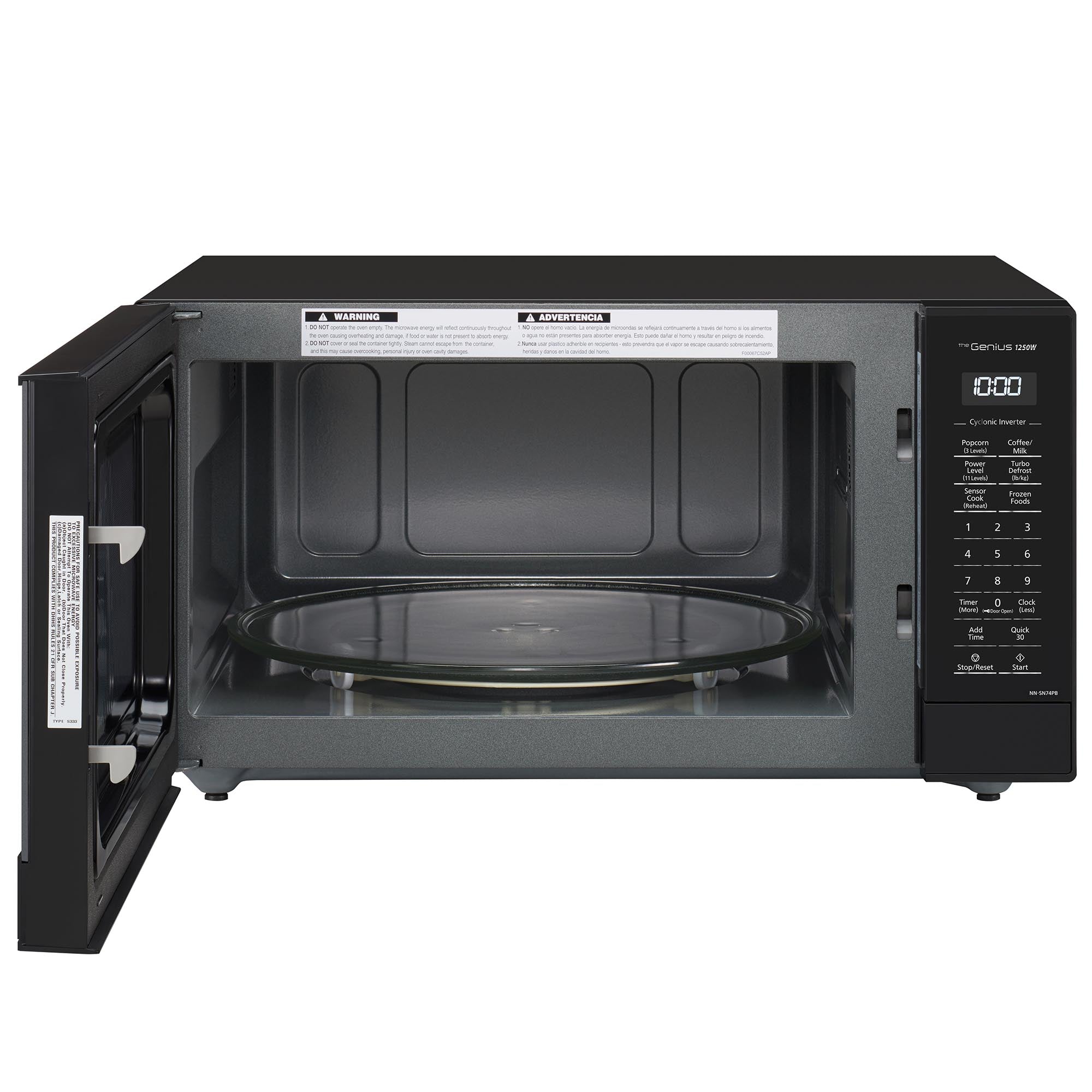 1.6 cu. ft. Cyclonic Wave Inverter Microwave, 1250W - NN-SN74P