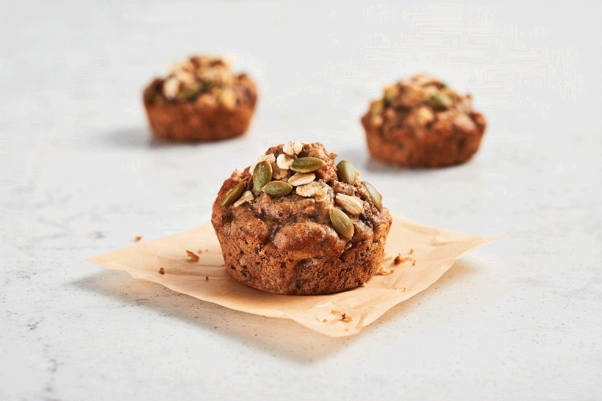 hearty breakfast muffins on parchment paper